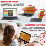 High Clarity Gold 14.0 Inch (Diagonally Measured) Privacy Screen Filter for Widescreen Laptops Anti Glare