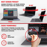 Easy On/Off Privacy Screen Filter for 15.6 inch Edge to Edge Glass Widescreen Laptop