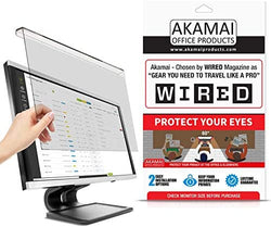 Akamai 23-24 Inch Acrylic Removable Monitor Blue Light and Anti Glare Screen Protector - Desktop Computer Protector (22 inch - 23.6 inch - 23.8 inch- 24 inch Diagonally Measured, Removable Acrylic)