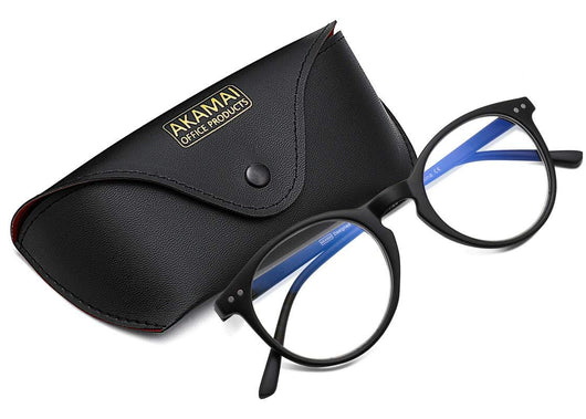 Blue Light Blocking Glasses - Computer Screen Bluelight Protection - Anti UV Glare - Hatteras Model (+2.0, Black)