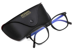 Blue Light Blocking Glasses - Computer Screen Bluelight Protection - Anti UV - Charleston Model (+2.5, Black)
